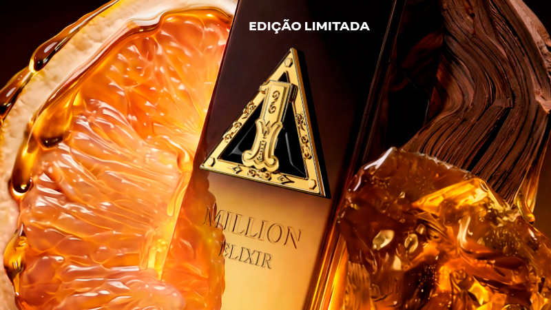 Desperte a noite com 1 Million Night Elixir: dourado e preto se encontram pela primeira vez.